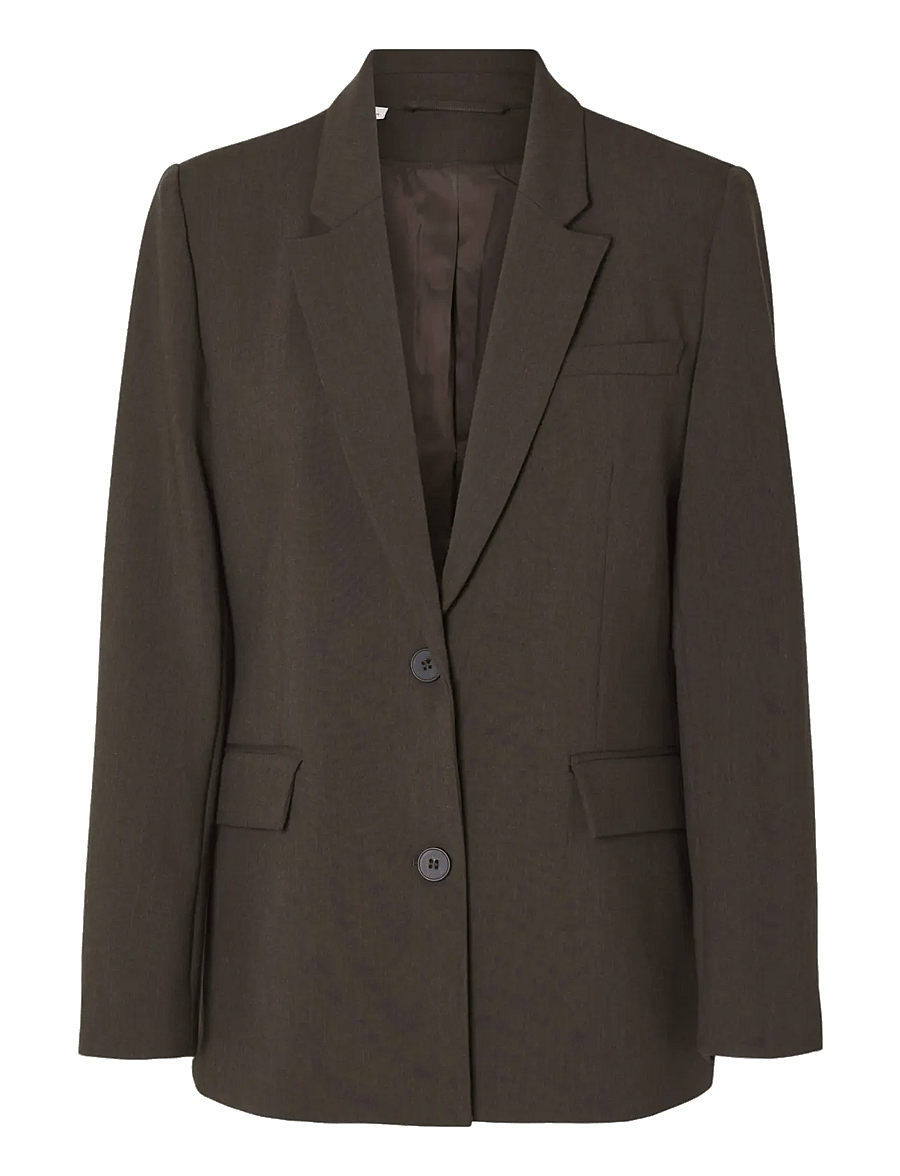 Selected - SLWRITA LS CLASSIC BLAZER MEL NOOS - enkeltradede blazere - delicioso - 1