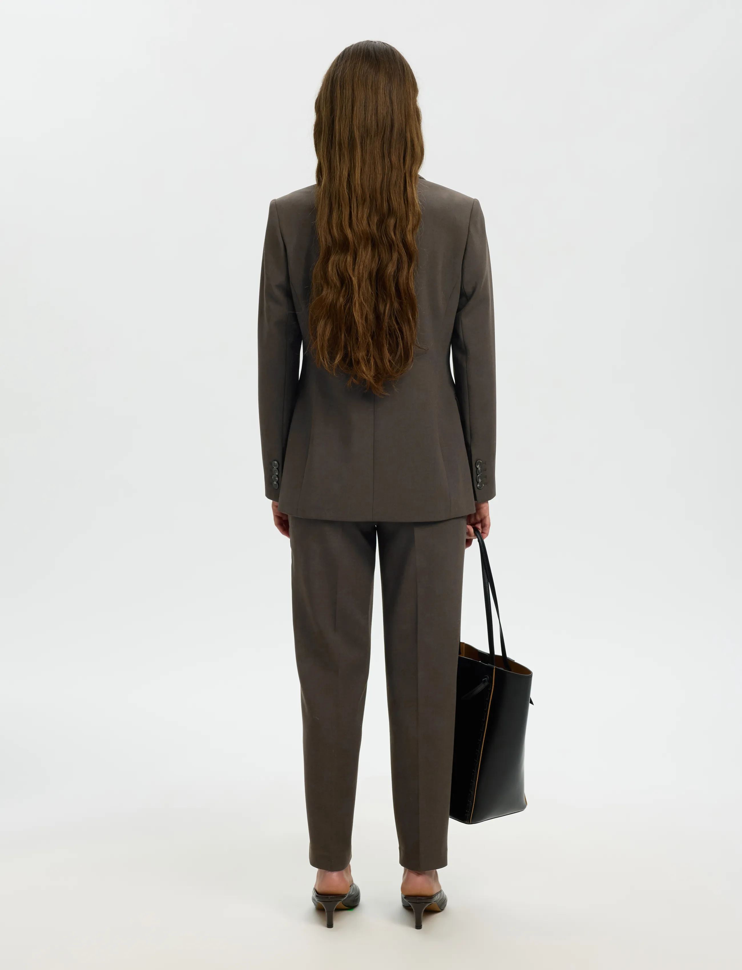 Selected - SLWRITA LS CLASSIC BLAZER MEL NOOS - enkeltradede blazere - delicioso - 2