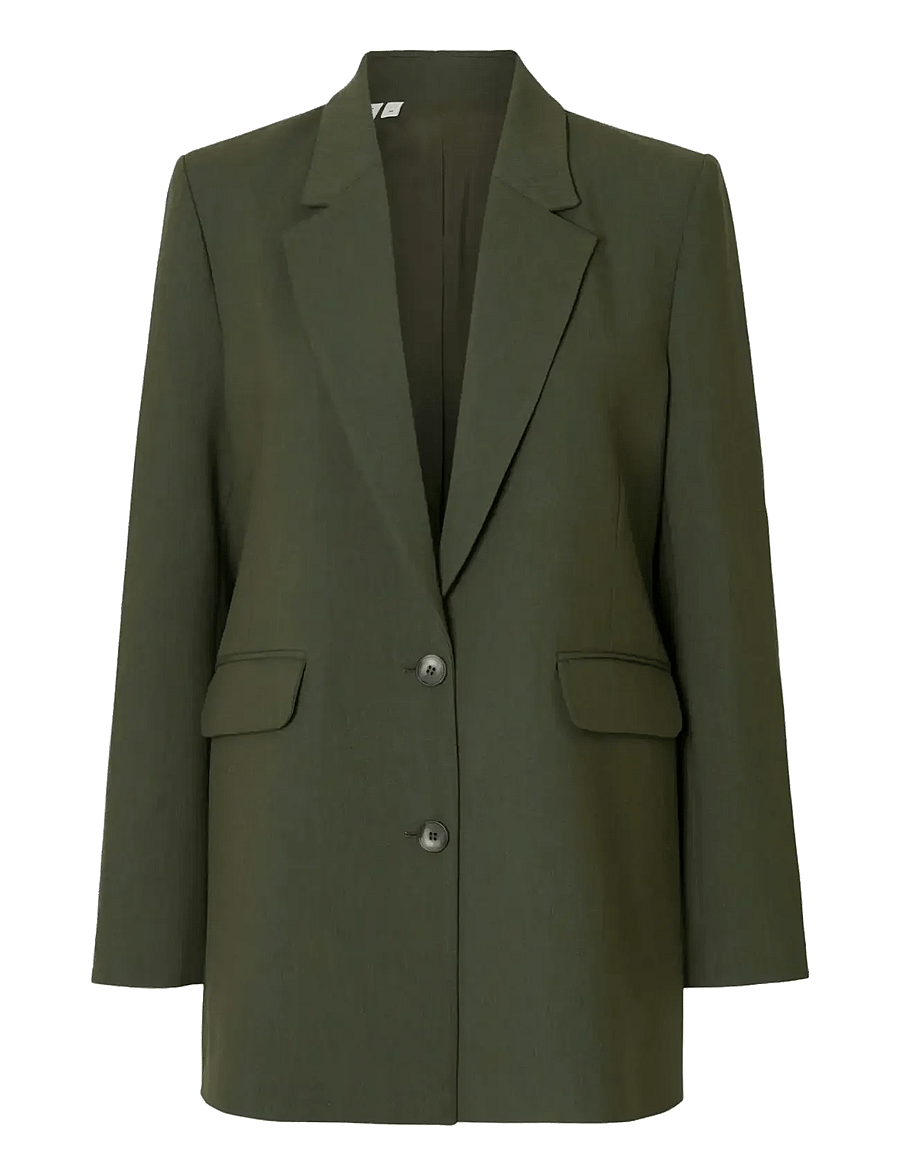 Selected - SLWRITA LS RELAXED BLAZER MEL NOOS - deep depths - 1