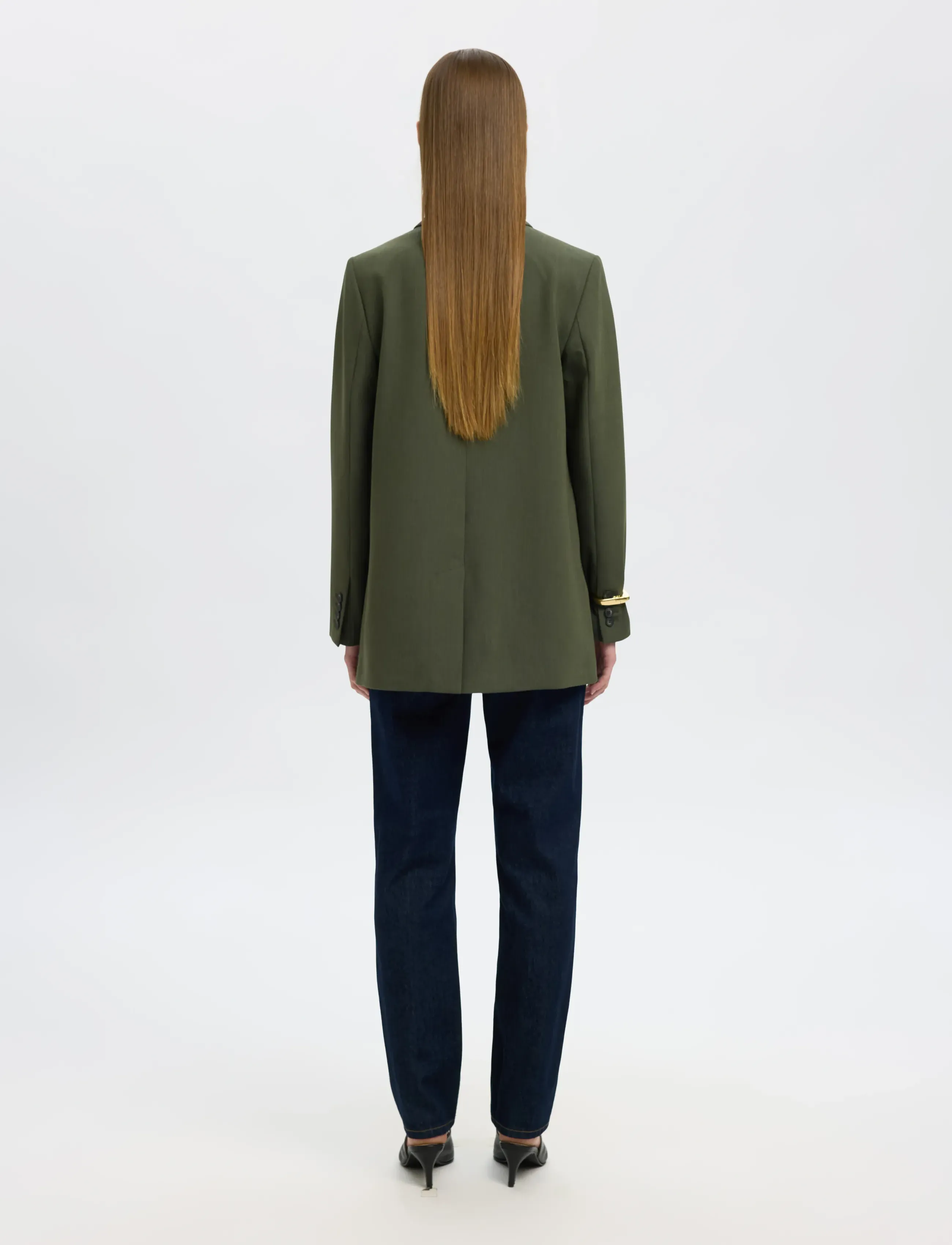Selected - SLWRITA LS RELAXED BLAZER MEL NOOS - enkelknäppta kavajer - deep depths - 2
