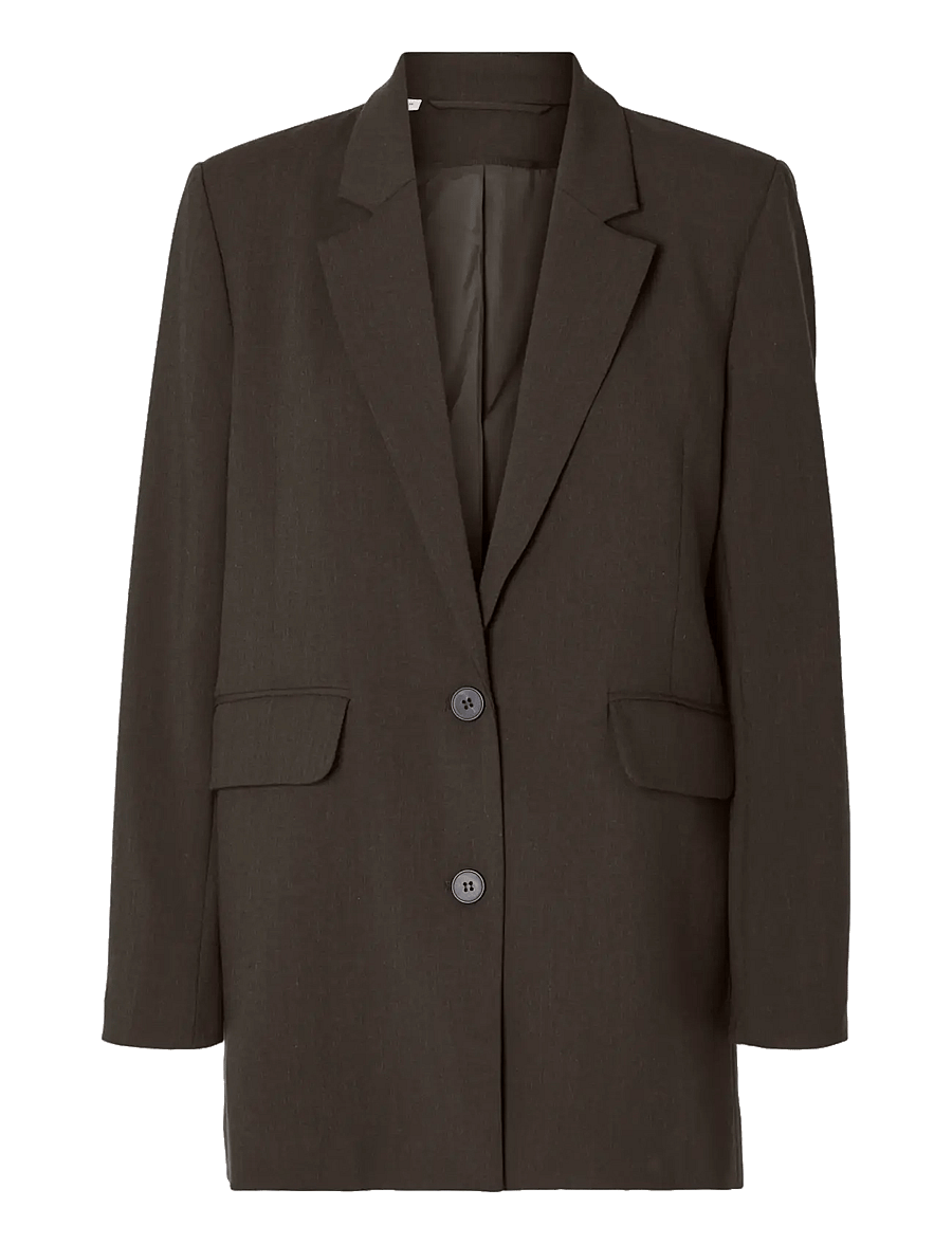 Selected - SLWRITA LS RELAXED BLAZER MEL NOOS - enkeltradede blazere - delicioso - 1