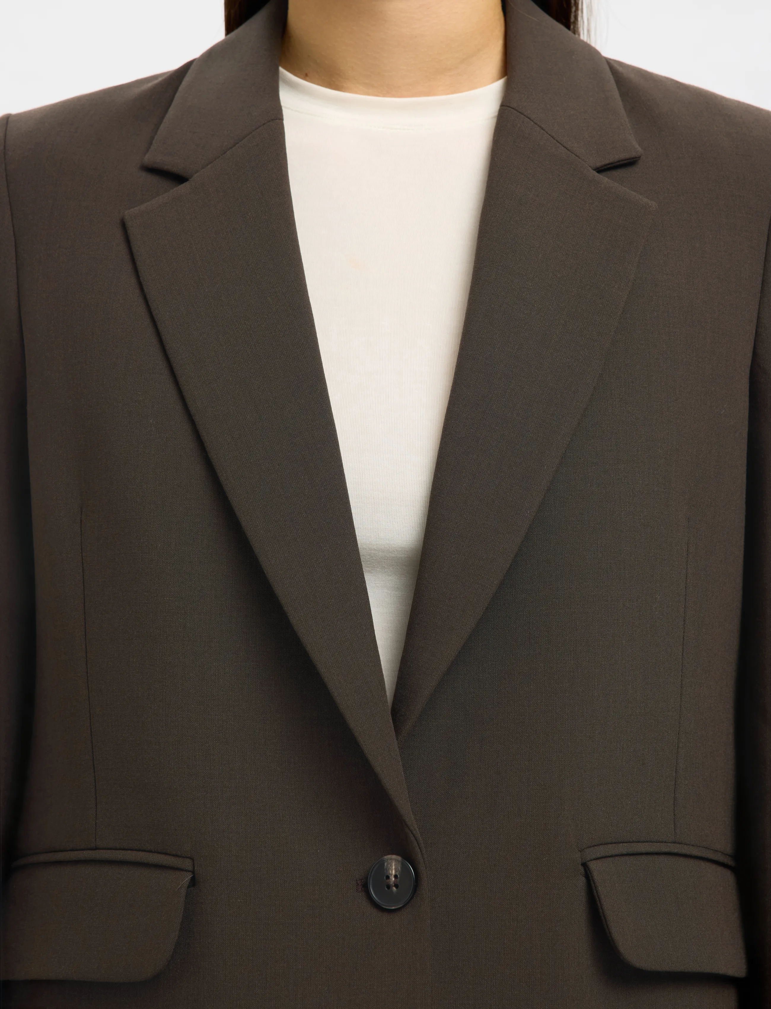 Selected - SLWRITA LS RELAXED BLAZER MEL NOOS - enkeltradede blazere - delicioso - 4
