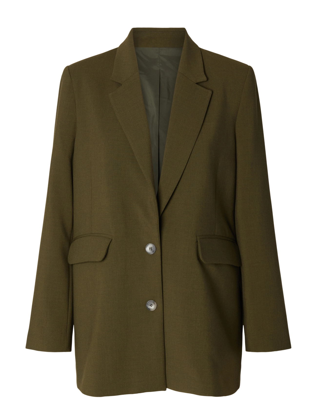 Selected - SLWRITA LS RELAXED BLAZER MEL NOOS - fir green - 1