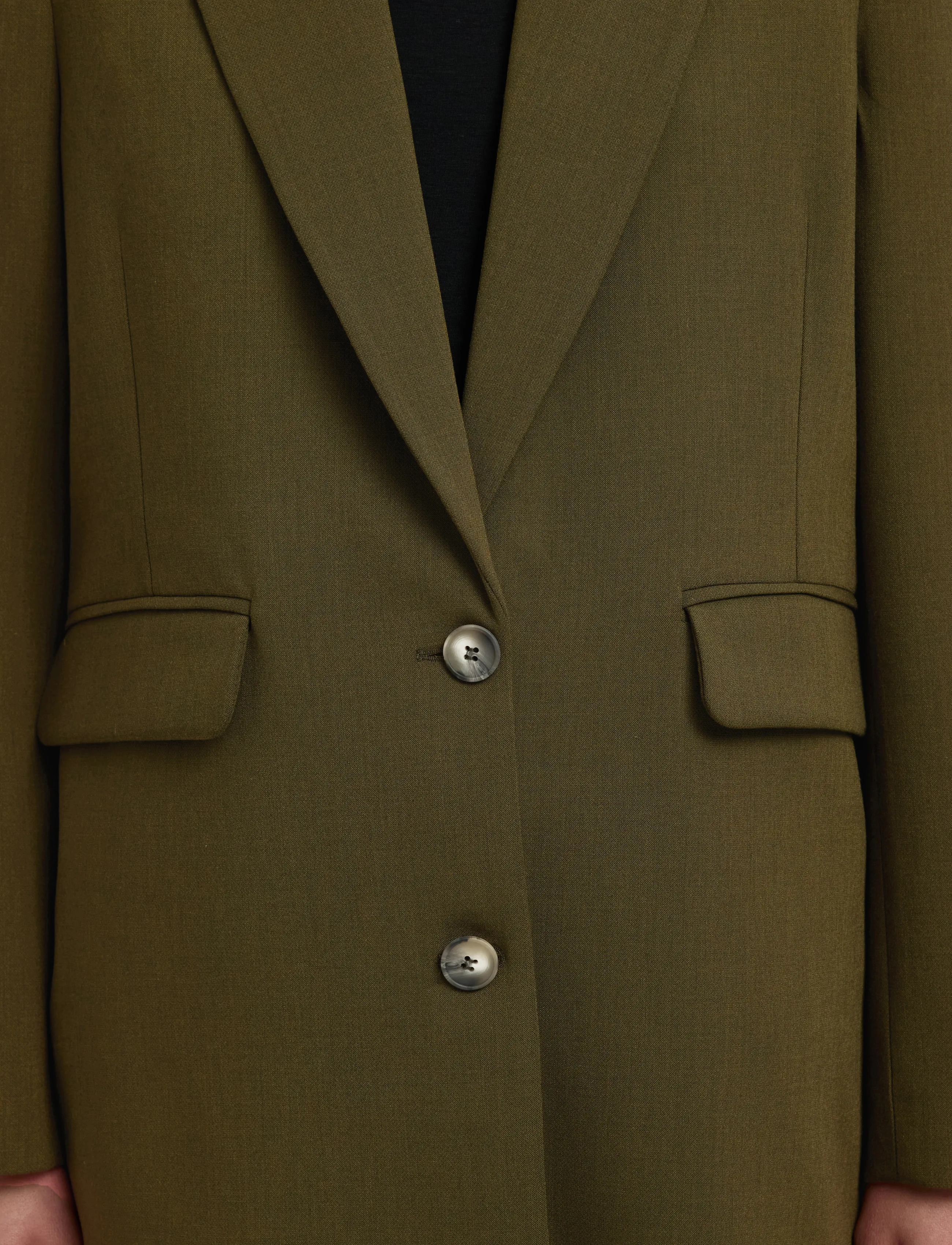Selected - SLWRITA LS RELAXED BLAZER MEL NOOS - fir green - 4