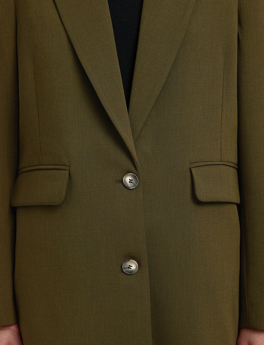 Selected - SLWRITA LS RELAXED BLAZER MEL NOOS - fir green - 4