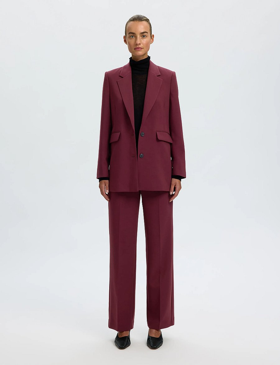 Selected - SLWRITA LS RELAXED BLAZER MEL NOOS - einreihige blazer - tawny port - 3