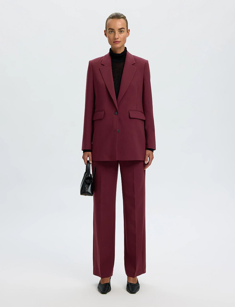 Selected - SLWRITA LS RELAXED BLAZER MEL NOOS - einreihige blazer - tawny port - 5