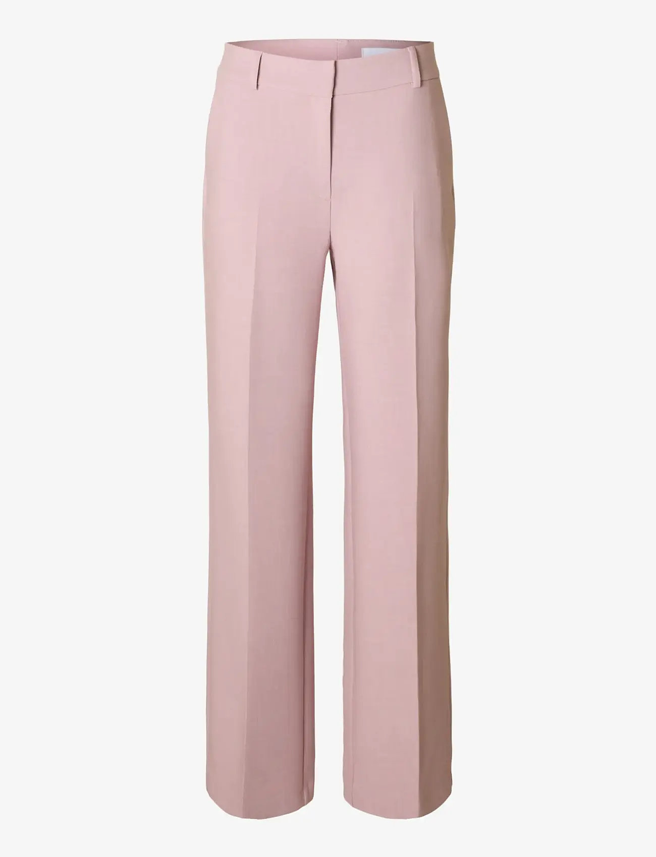 Selected - SLWRITA MW WIDE PANT MEL NOOS - kostymbyxor - bleached mauve - 1