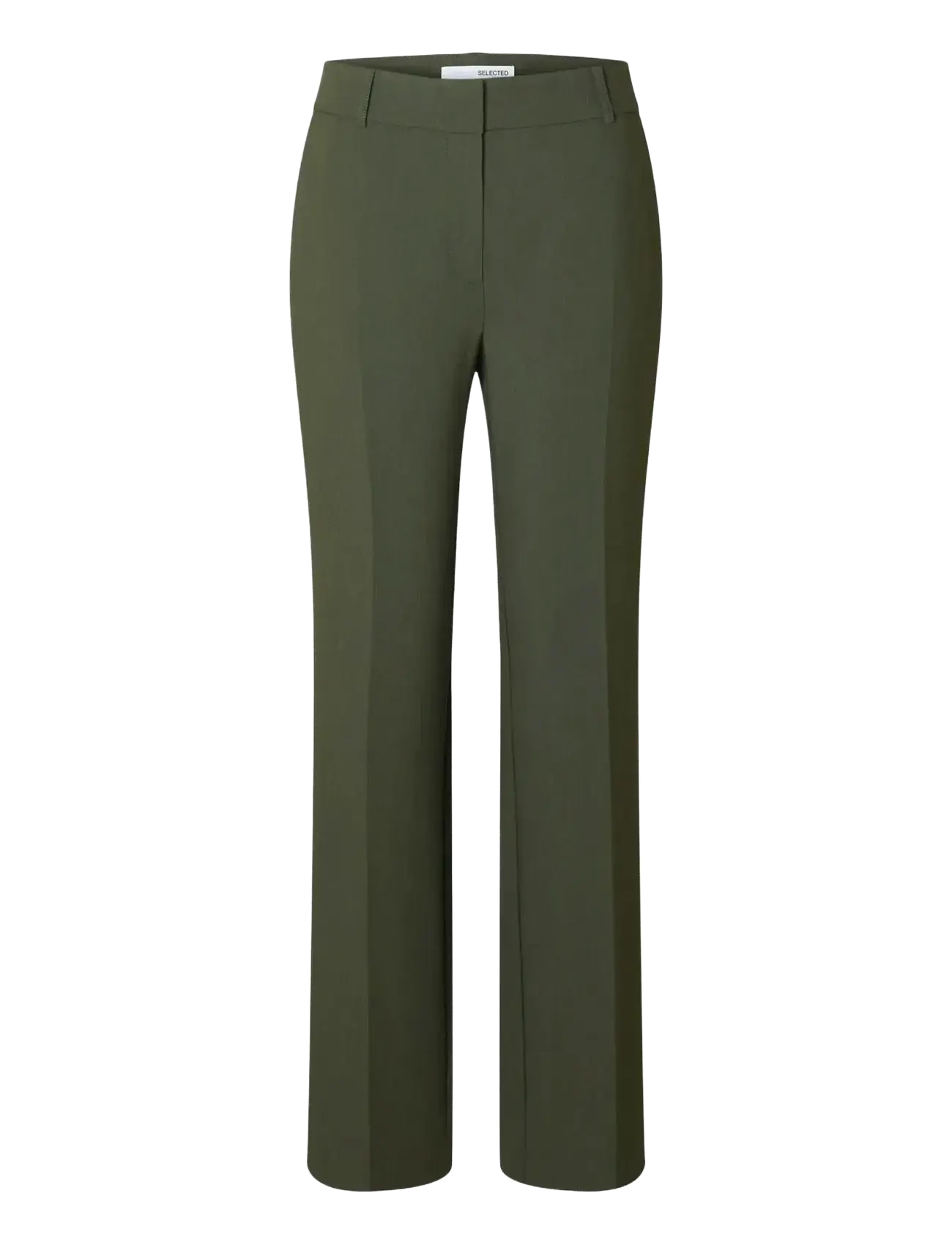 Selected SLFRITA MW WIDE PANT MEL NOOS - Tøj - DEEP DEPTHS / khaki/green