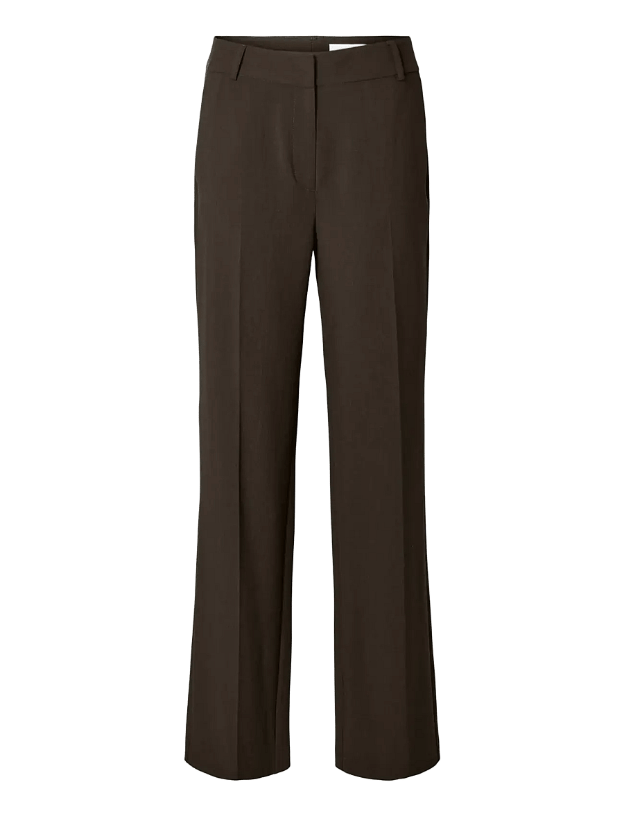 Selected - SLWRITA MW WIDE PANT MEL NOOS - tailored trousers - delicioso - 1