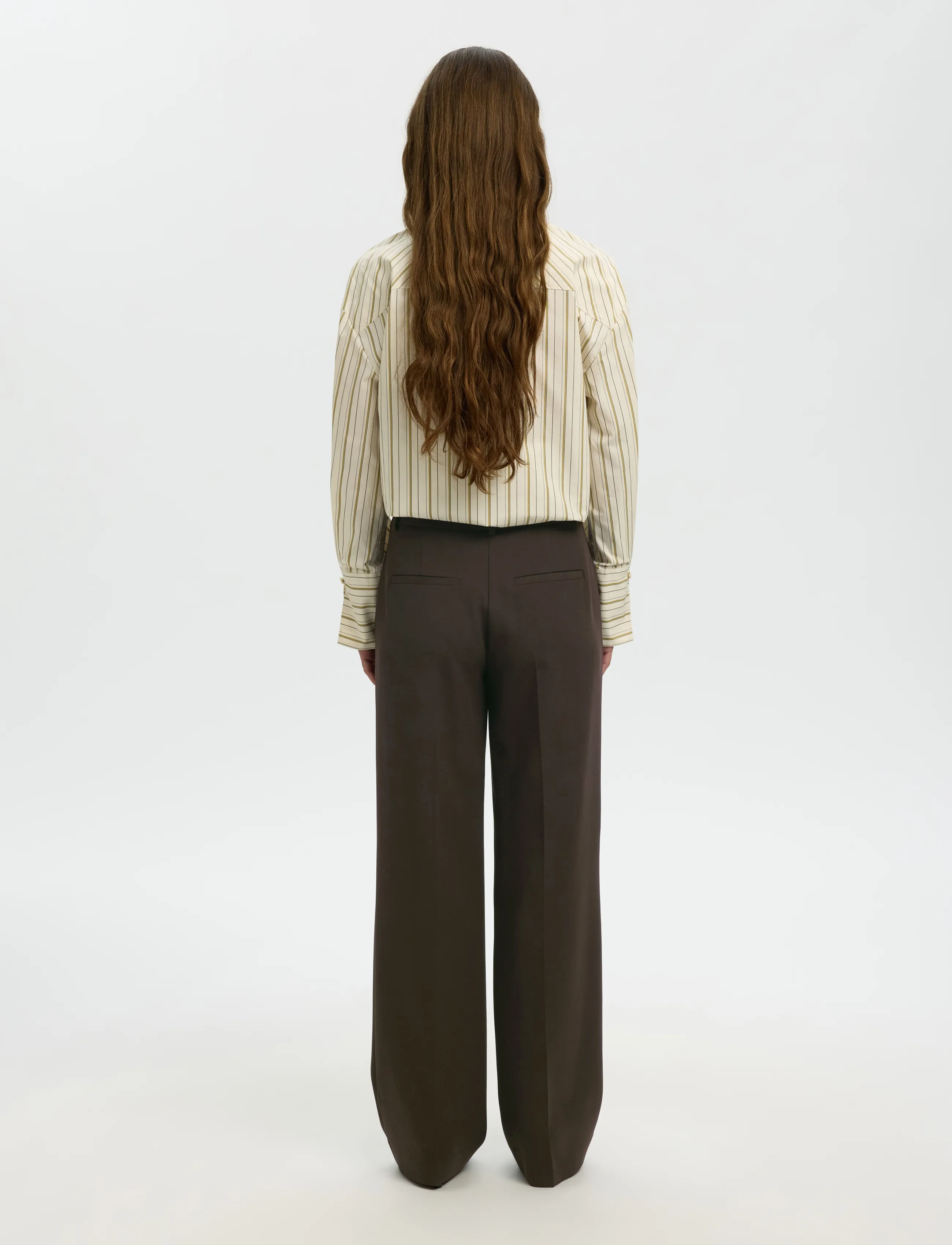 Selected - SLWRITA MW WIDE PANT MEL NOOS - tailored trousers - delicioso - 2