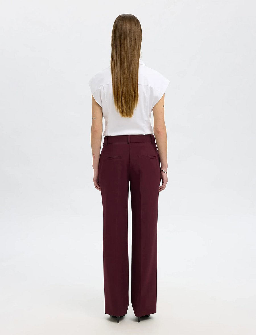 Selected - SLWRITA MW WIDE PANT MEL NOOS - anzugshosen - fig - 2