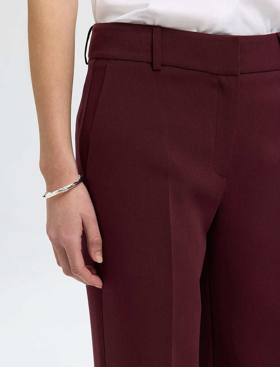 Selected - SLWRITA MW WIDE PANT MEL NOOS - anzugshosen - fig - 4