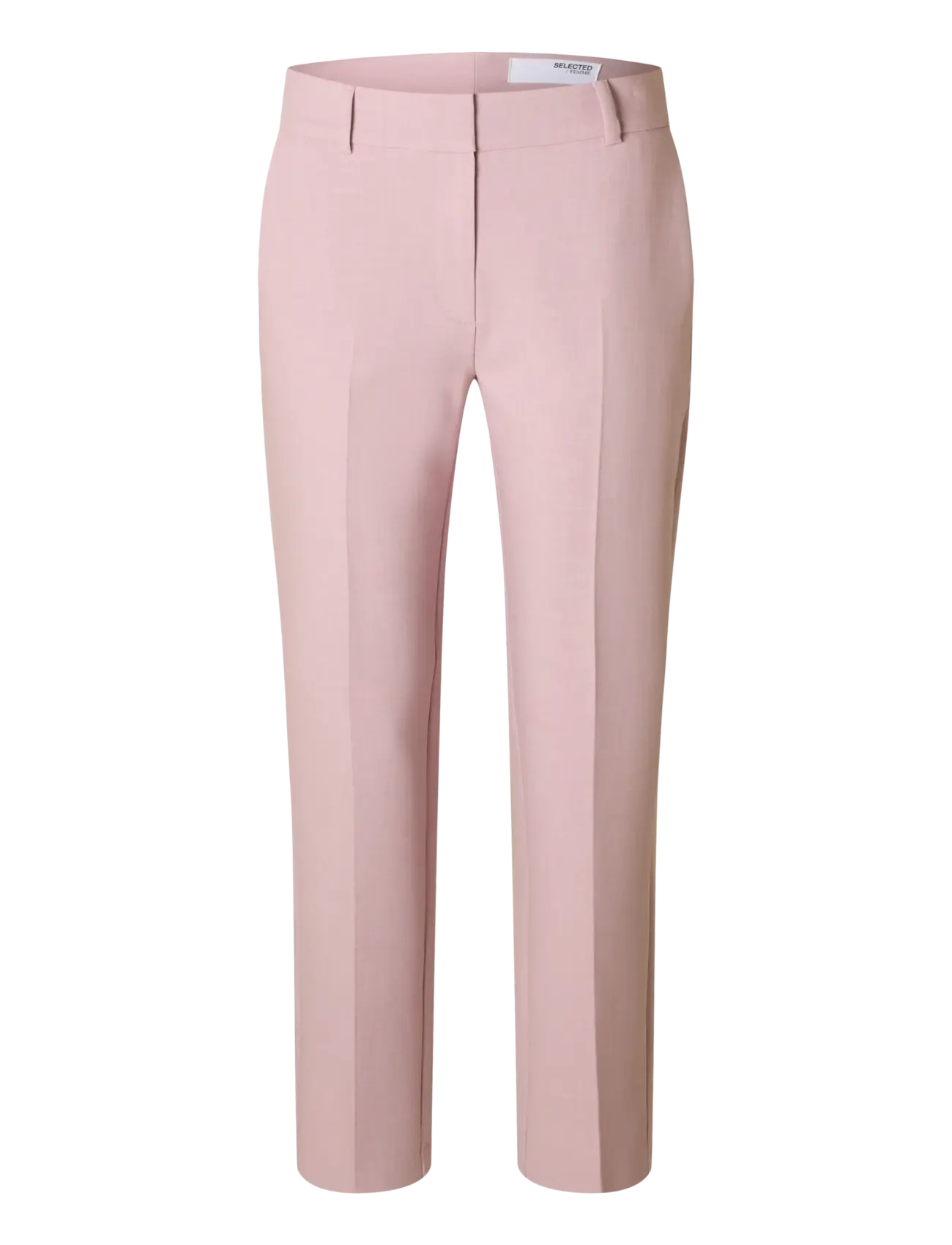 Selected SLFRITA-RIA MW CROPPED PANT MEL NOOS - Habitbukser - BLEACHED MAUVE / pink/rose