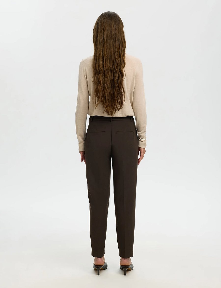 Selected - SLWRITA-RIA MW CROPPED PANT MEL NOOS - tailored trousers - delicioso - 2