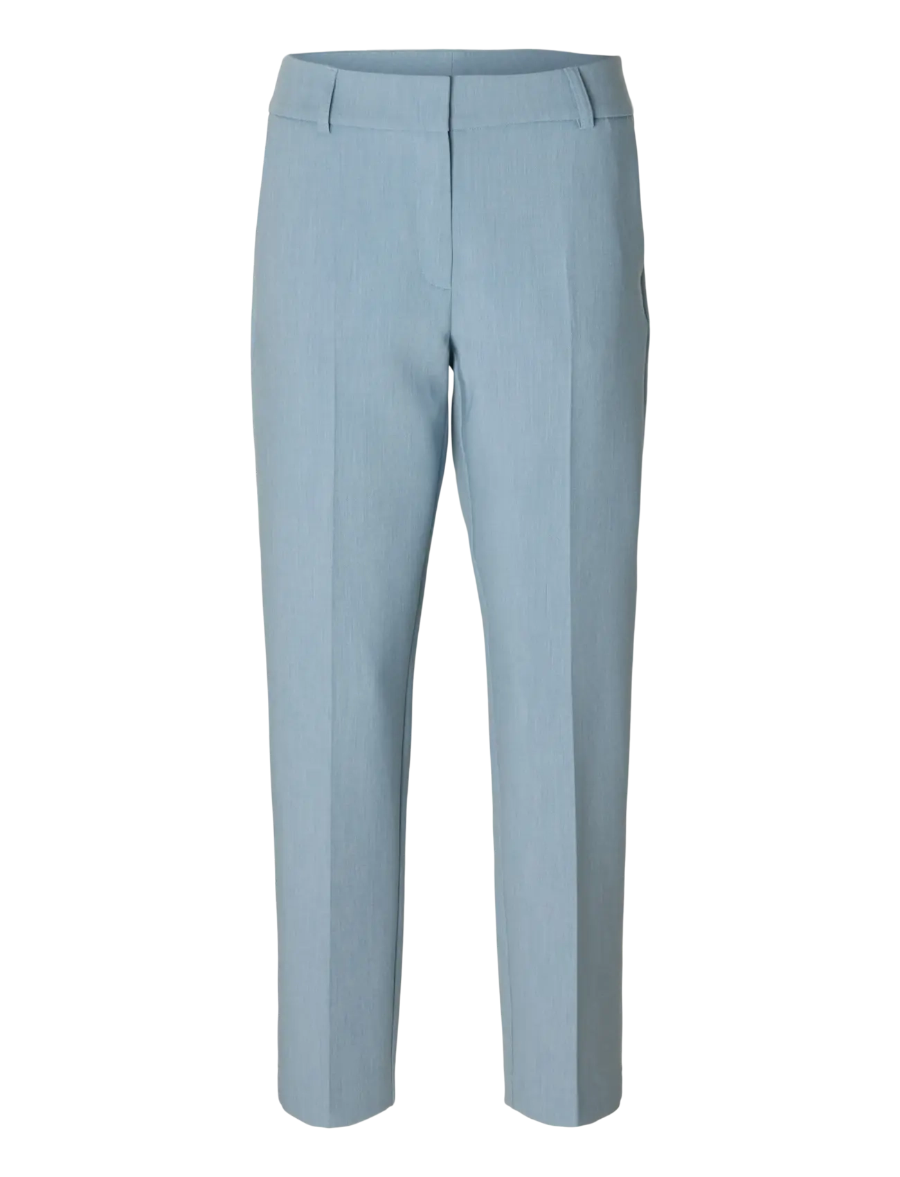 Selected SLFRITA-RIA MW CROPPED PANT MEL NOOS - Bukser - DUSTY BLUE / blue
