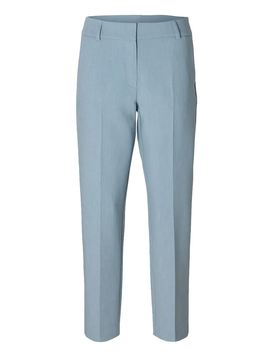 Selected - SLFRITA-RIA MW CROPPED PANT MEL NOOS - habitbukser - dusty blue - 1