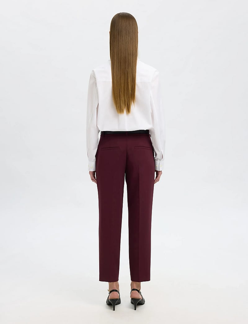 Selected - SLFRITA-RIA MW CROPPED PANT MEL NOOS - habitbukser - fig - 2