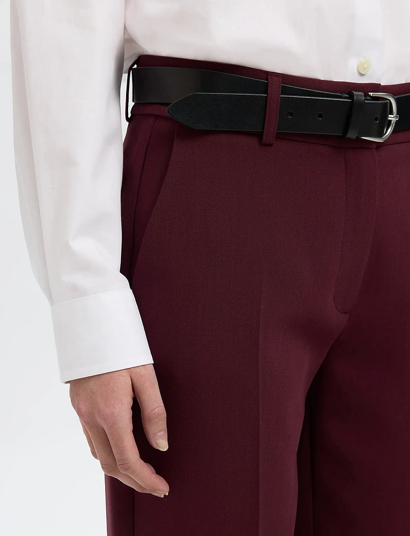 Selected - SLFRITA-RIA MW CROPPED PANT MEL NOOS - habitbukser - fig - 5