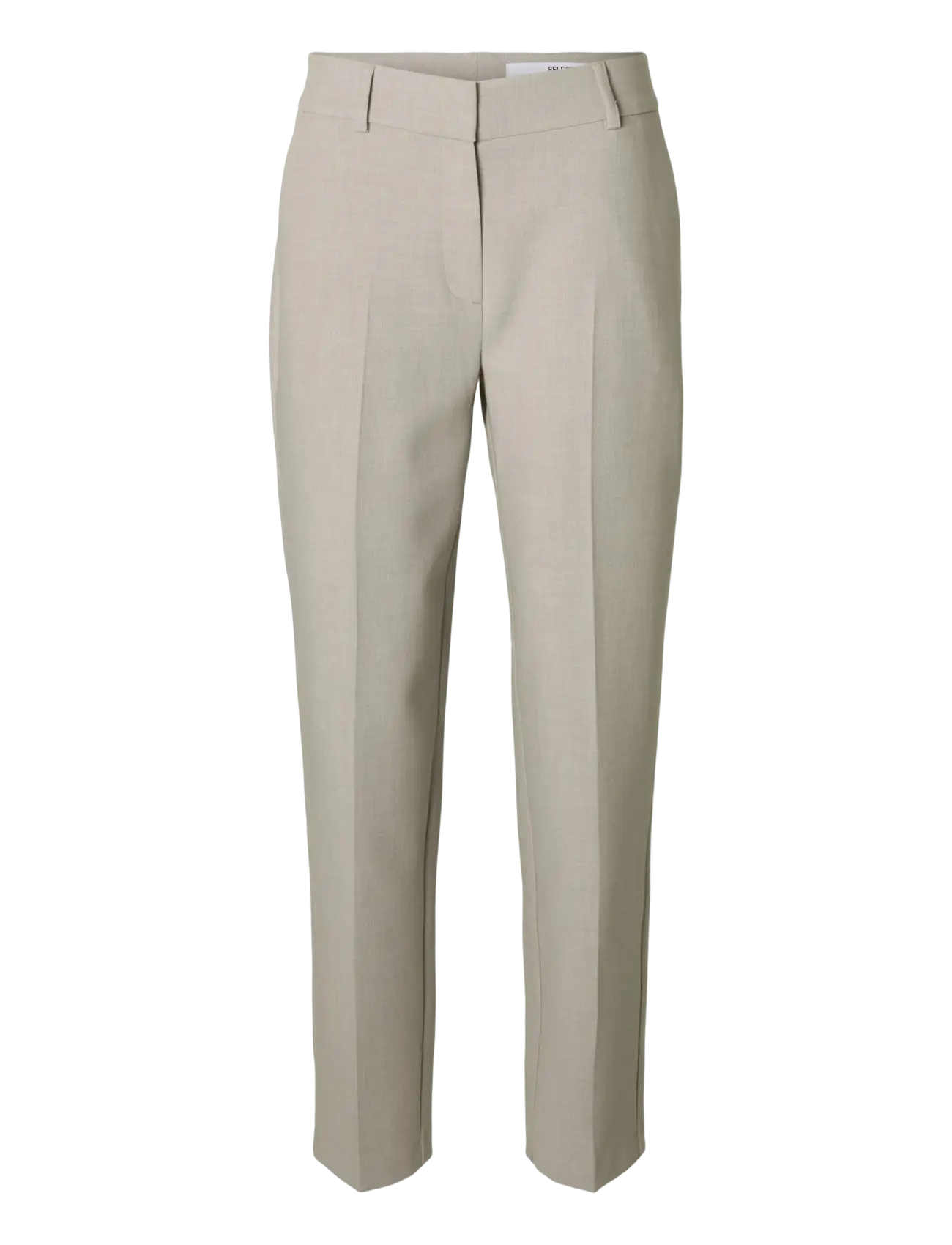 SELECTED Slfrita-Ria Mw Cropped Hose Mel Noos Beige - 34 - Damen