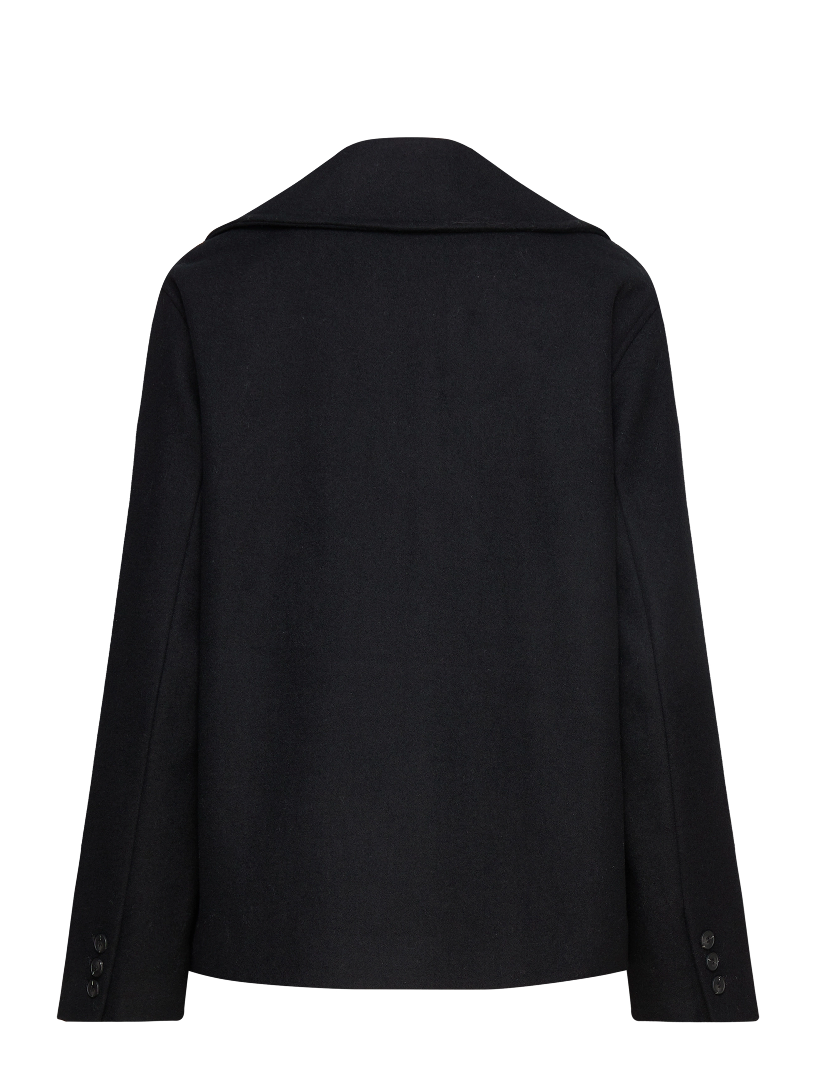 Selected - SLFALMA SHORT WOOL JACKET NOOS - overtøj - black - 2