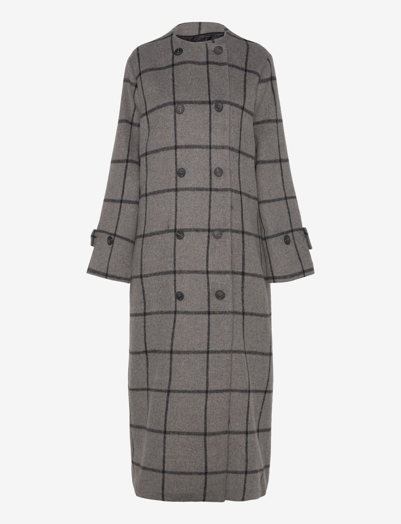 Selected - SLFHELLE LONG WOOL SCARF COAT - villased mantlid - steel gray - 3