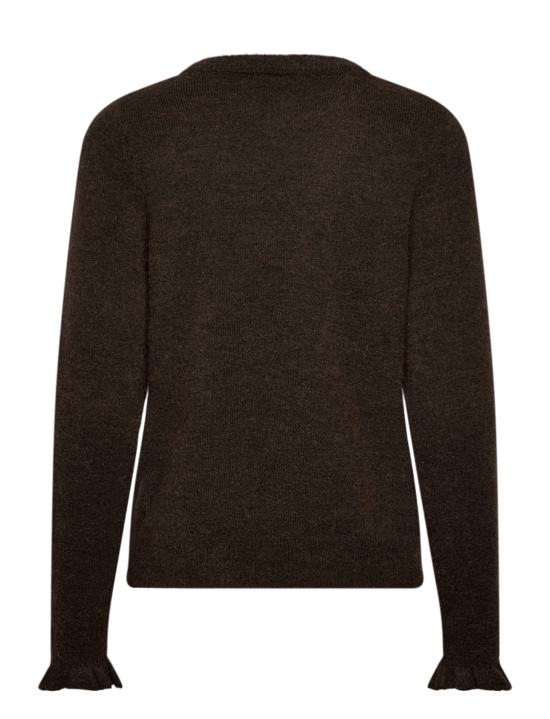 Selected - SLFLULU LS KNIT FRILL CUFF O-NECK NOOS - sviitrid - delicioso - 2