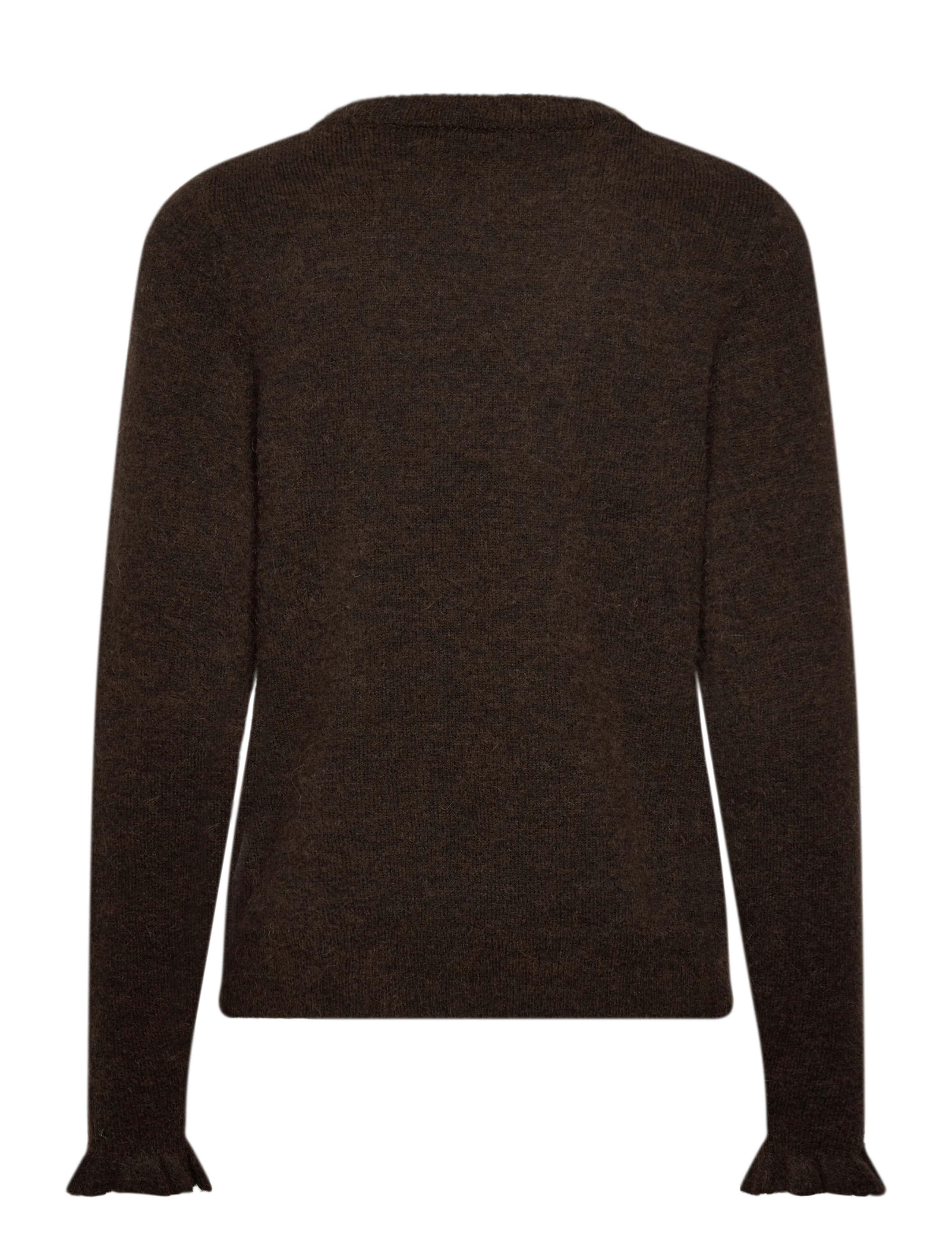Selected - SLFLULU LS KNIT FRILL CUFF O-NECK NOOS - striktrøjer - delicioso - 2