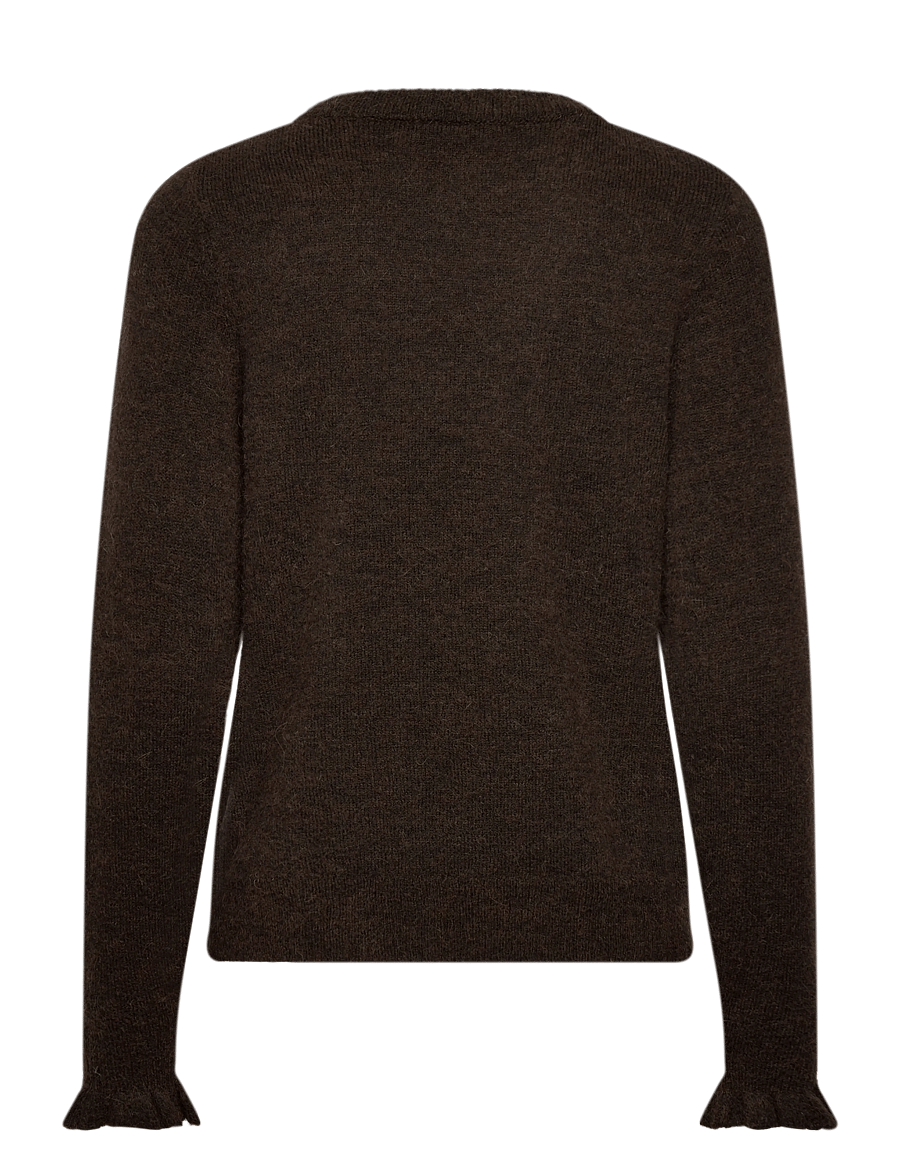 Selected - SLFLULU LS KNIT FRILL CUFF O-NECK NOOS - pullover - delicioso - 2