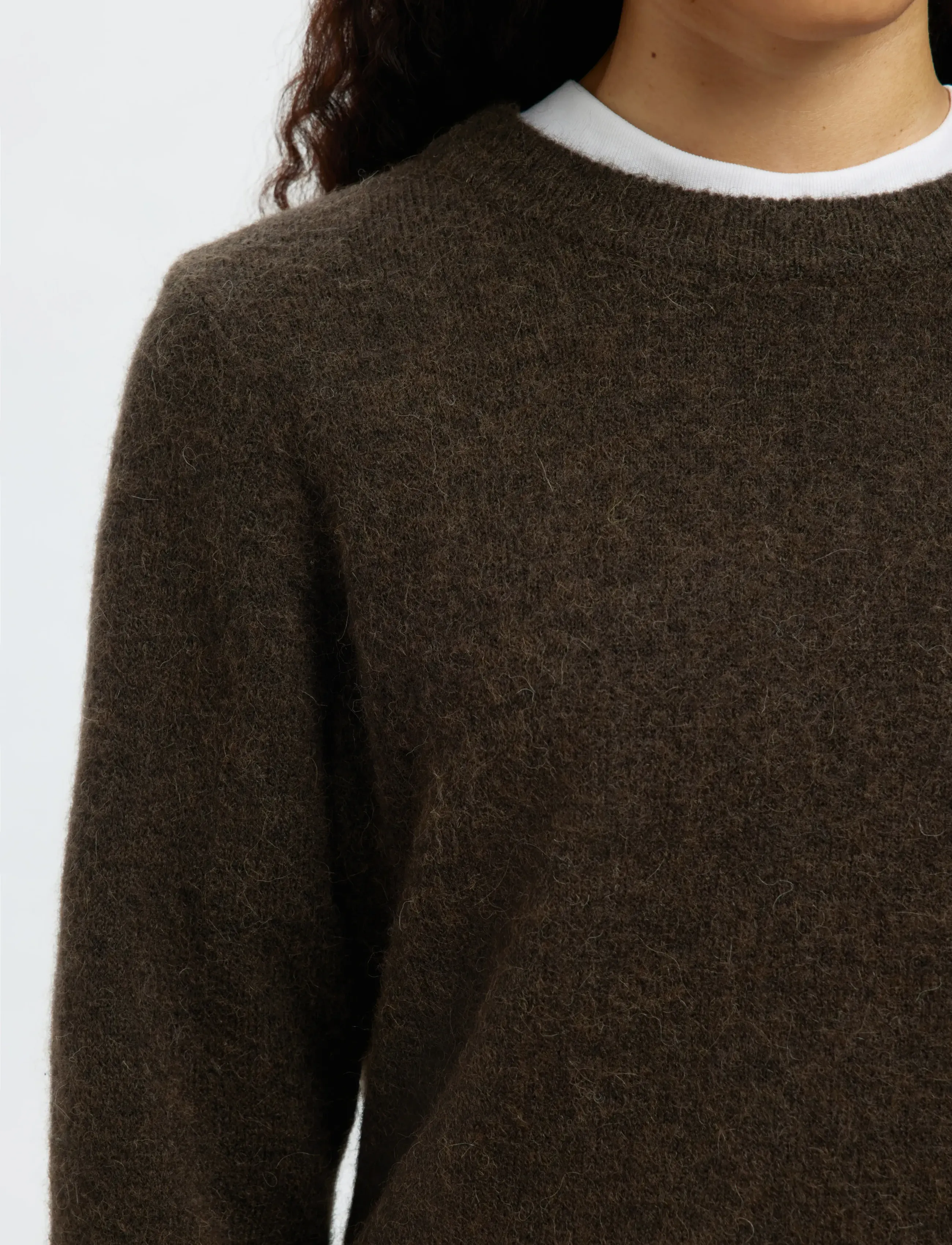 SELECTED Slflulu Ls Knit Frill Cuff O-Neck Noos stickade tröjor dam – bild 5