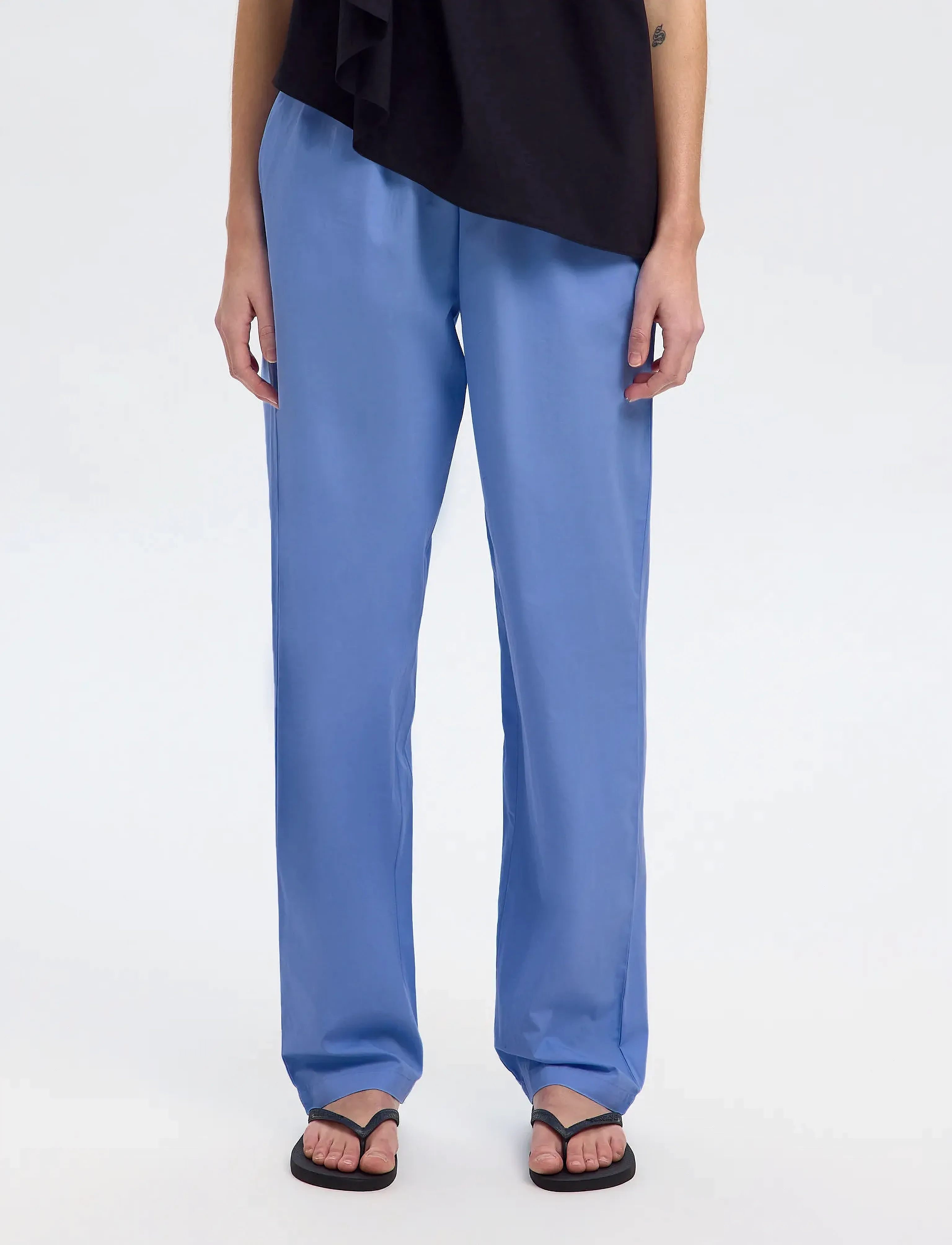 Selected Slfblair Hw Pant B, 36, Trousers, Blau - Straight Leg, Frauen