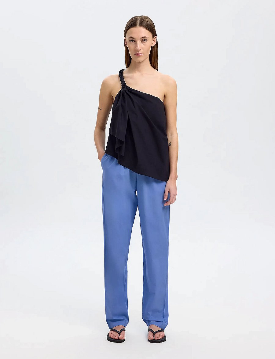 Selected - SLFBLAIR HW PANT B - sirged püksid - cornflower blue - 3