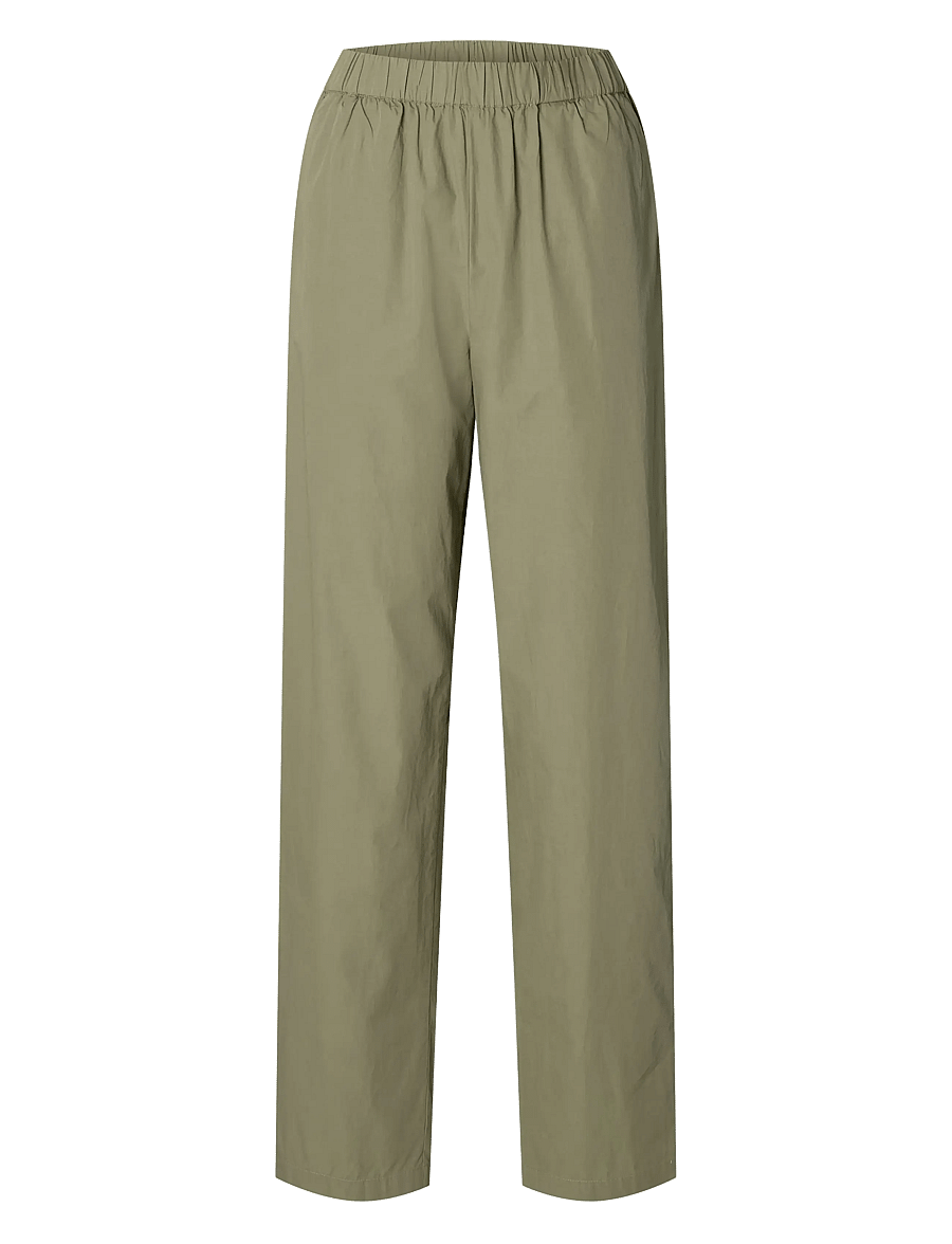 Selected - SLFBLAIR HW PANT B - hose mit geradem bein - vetiver - 1