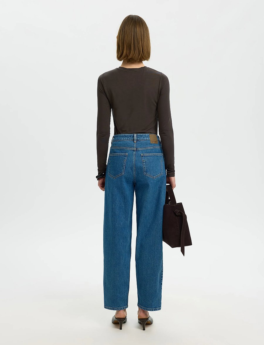 Selected - SLWMANJA LS O-NECK NOOS - long-sleeved tops - delicioso - 2