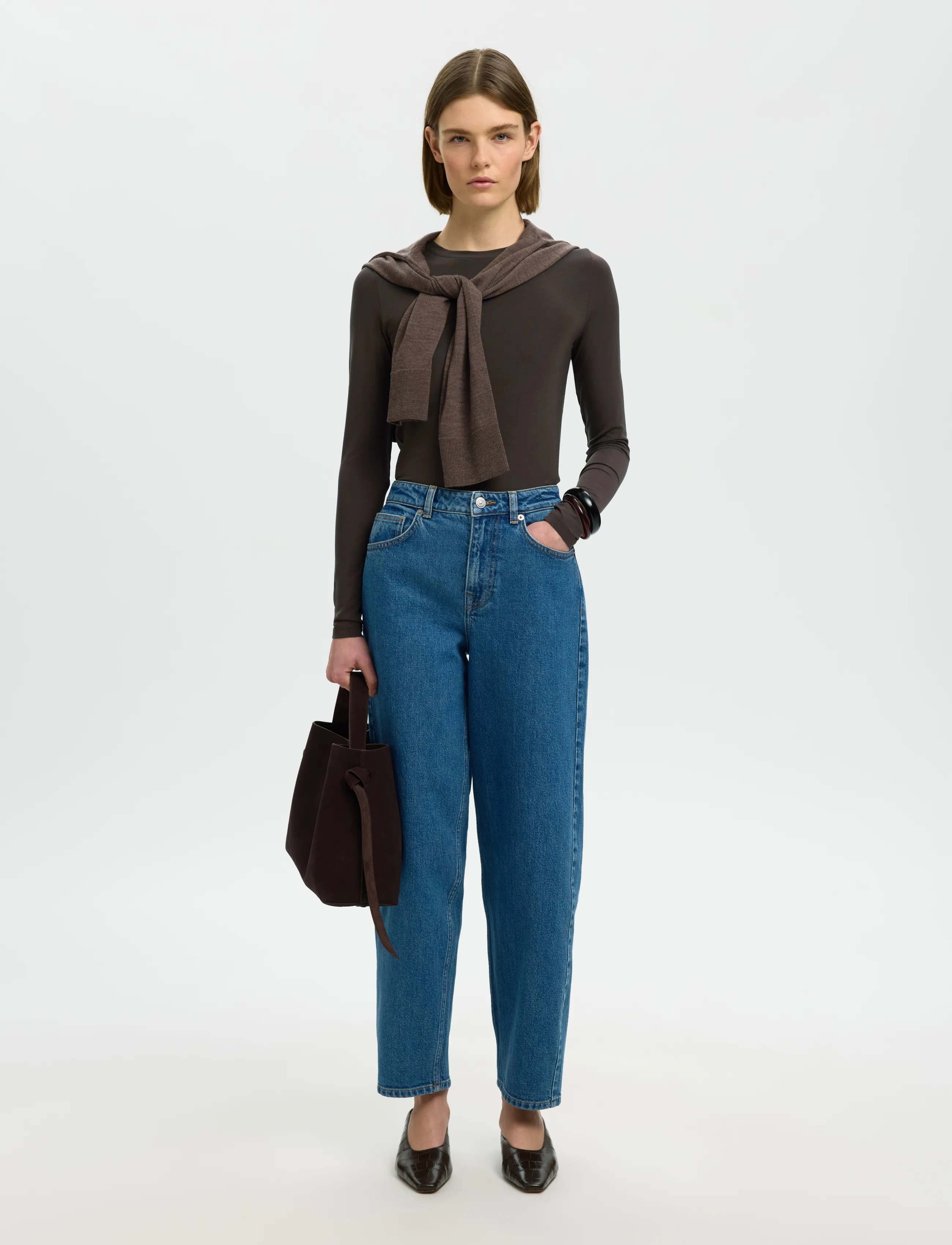 Selected - SLWMANJA LS O-NECK NOOS - långärmade toppar - delicioso - 3