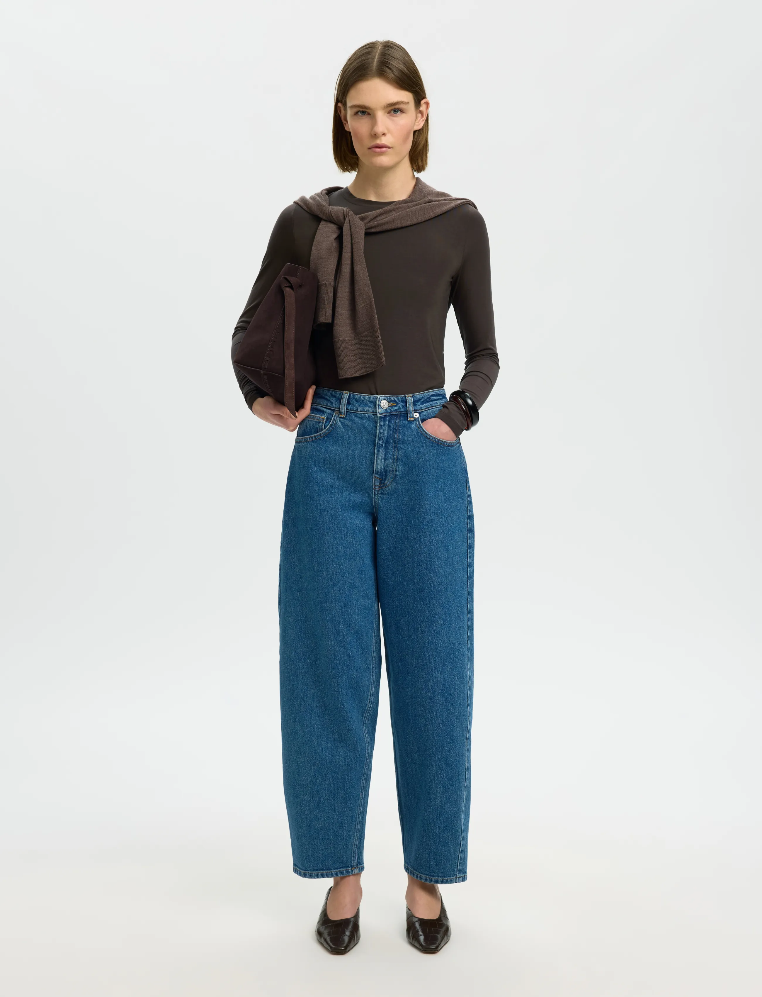 Selected - SLWMANJA LS O-NECK NOOS - långärmade toppar - delicioso - 5