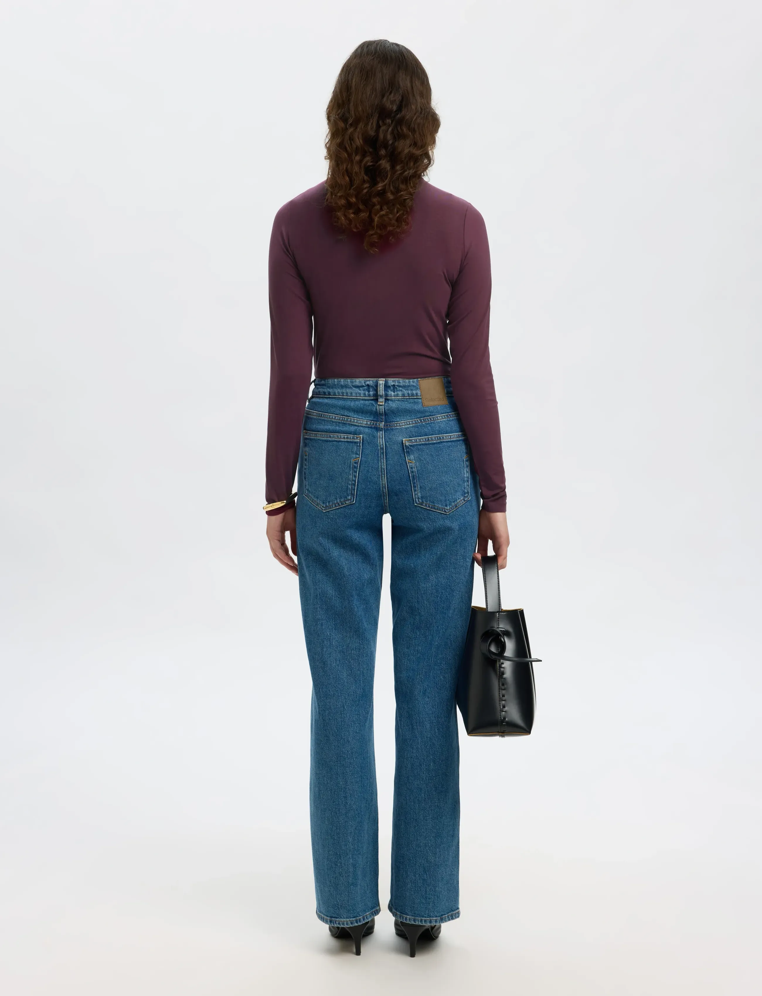 Selected - SLWMANJA LS O-NECK NOOS - t-shirts met lange mouwen - fig - 2