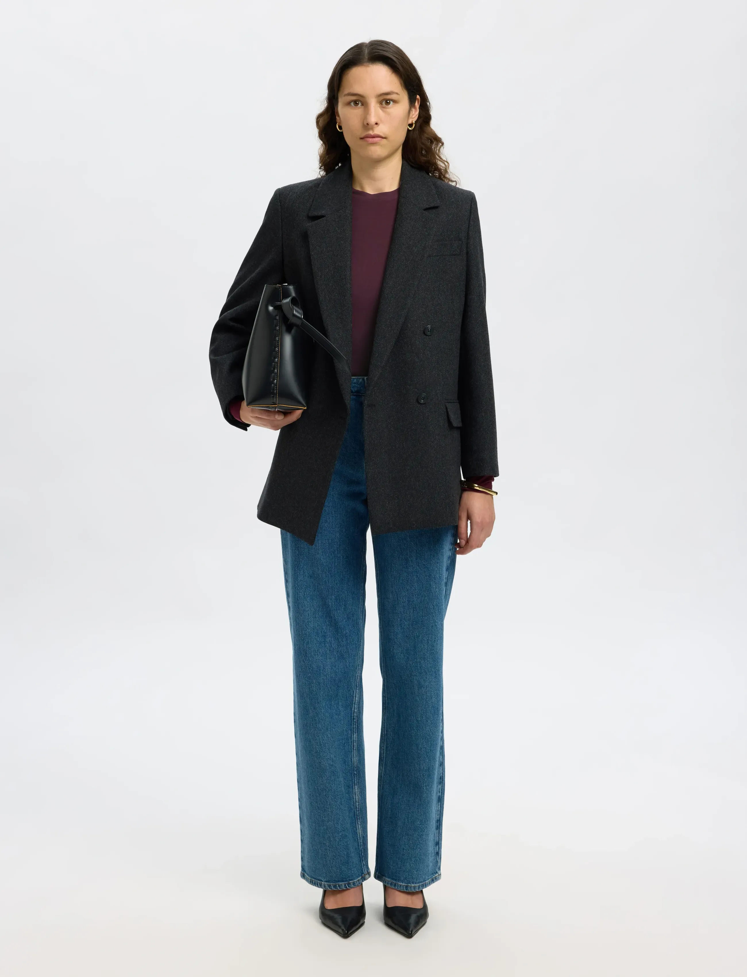 Selected - SLWMANJA LS O-NECK NOOS - t-shirts met lange mouwen - fig - 3