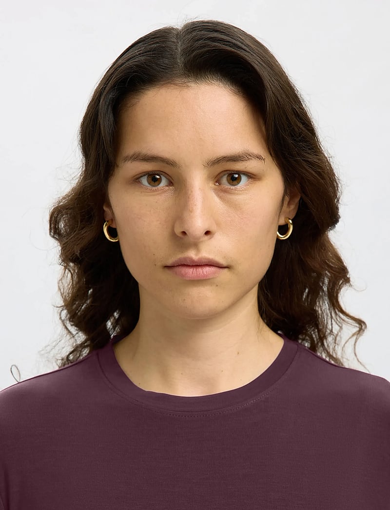 Selected - SLFMANJA LS O-NECK NOOS - langärmlige tops - fig - 4