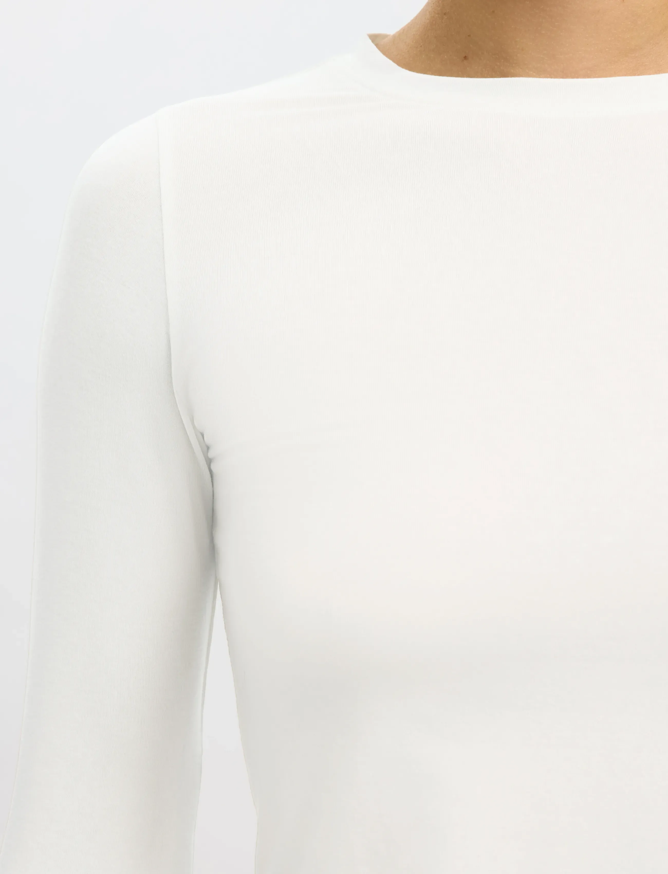 Selected - SLWMANJA LS O-NECK NOOS - langærmede toppe - snow white - 4