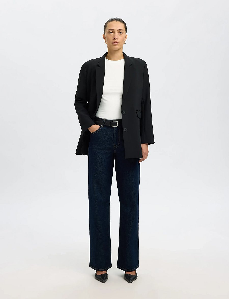 Selected - SLWMANJA LS O-NECK NOOS - langärmlige tops - snow white - 5