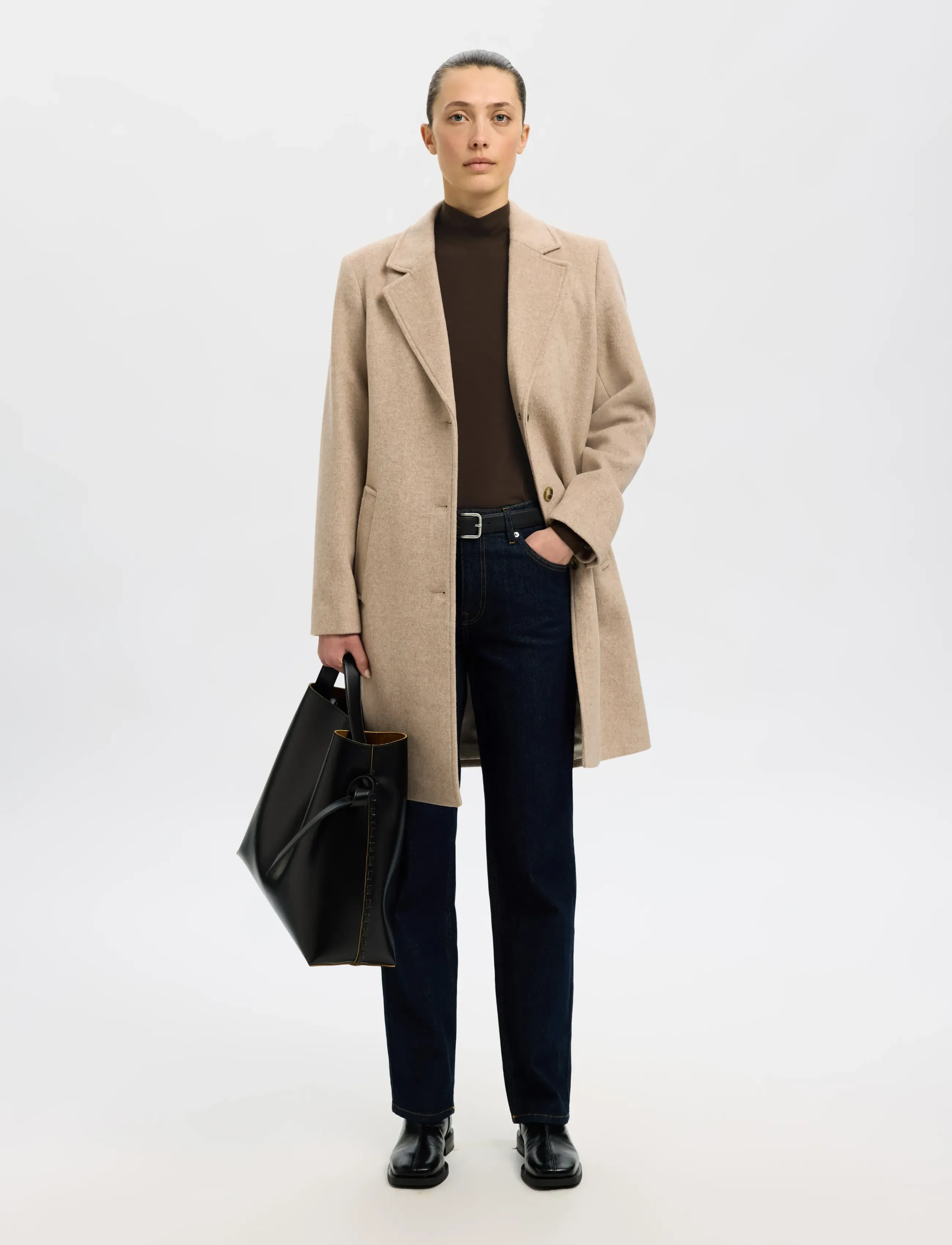 Selected - SLFMANJA LS HIGH NECK NOOS - langärmlige tops - delicioso - 5