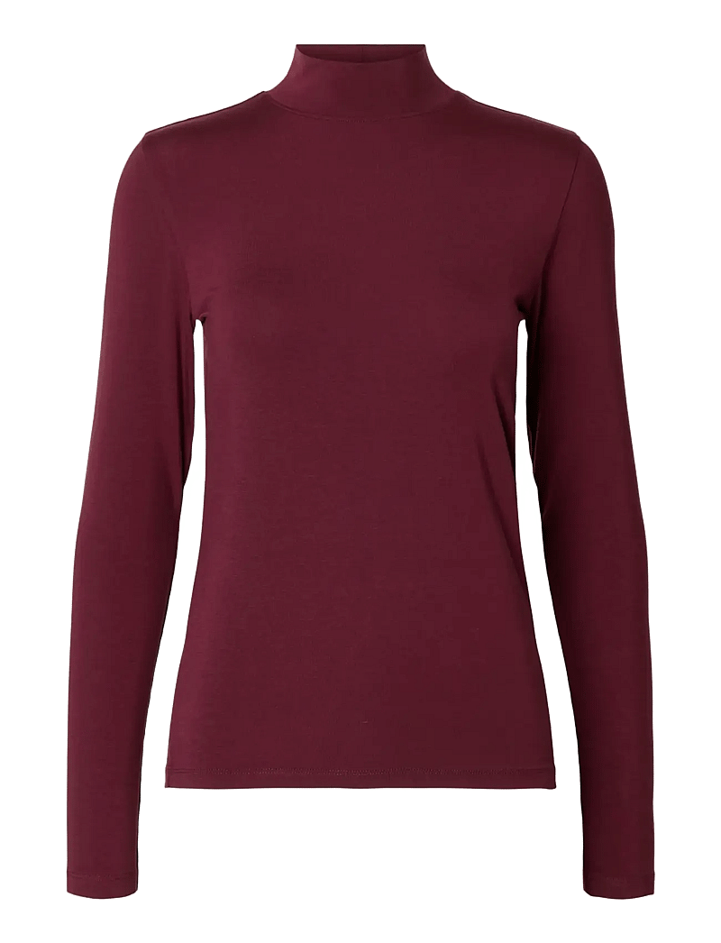 Selected - SLFMANJA LS HIGH NECK NOOS - pikkade varrukatega alussärgid - fig - 1