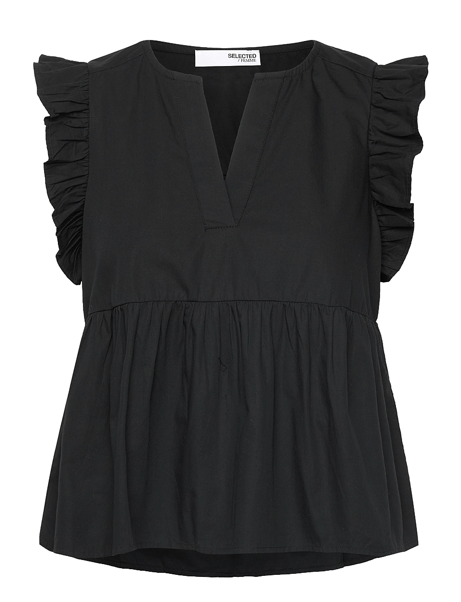 Selected - SLFBLAIR-IDA SL TOP NOOS - Ärmellose blusen - black - 1