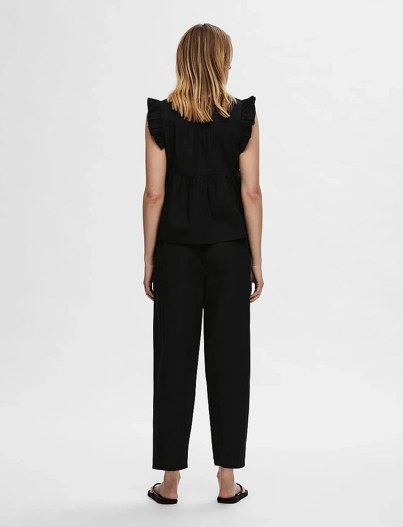 Selected - SLFBLAIR-IDA SL TOP NOOS - Ärmellose blusen - black - 3