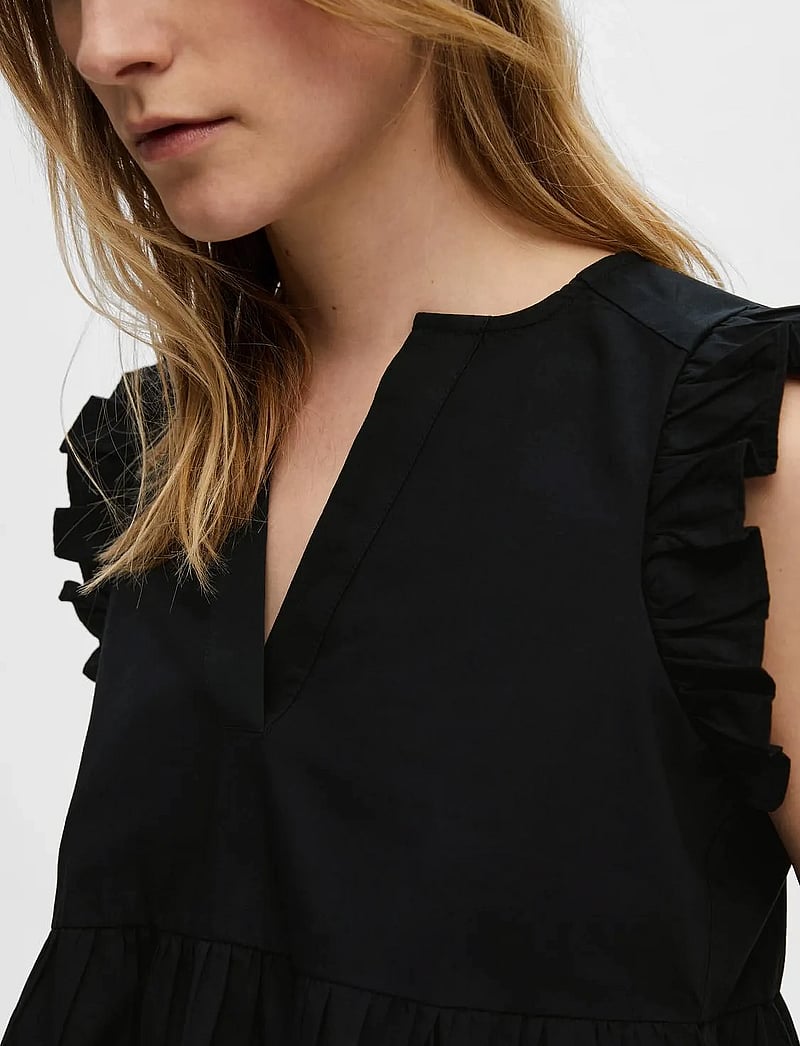 Selected - SLFBLAIR-IDA SL TOP NOOS - Ärmellose blusen - black - 4