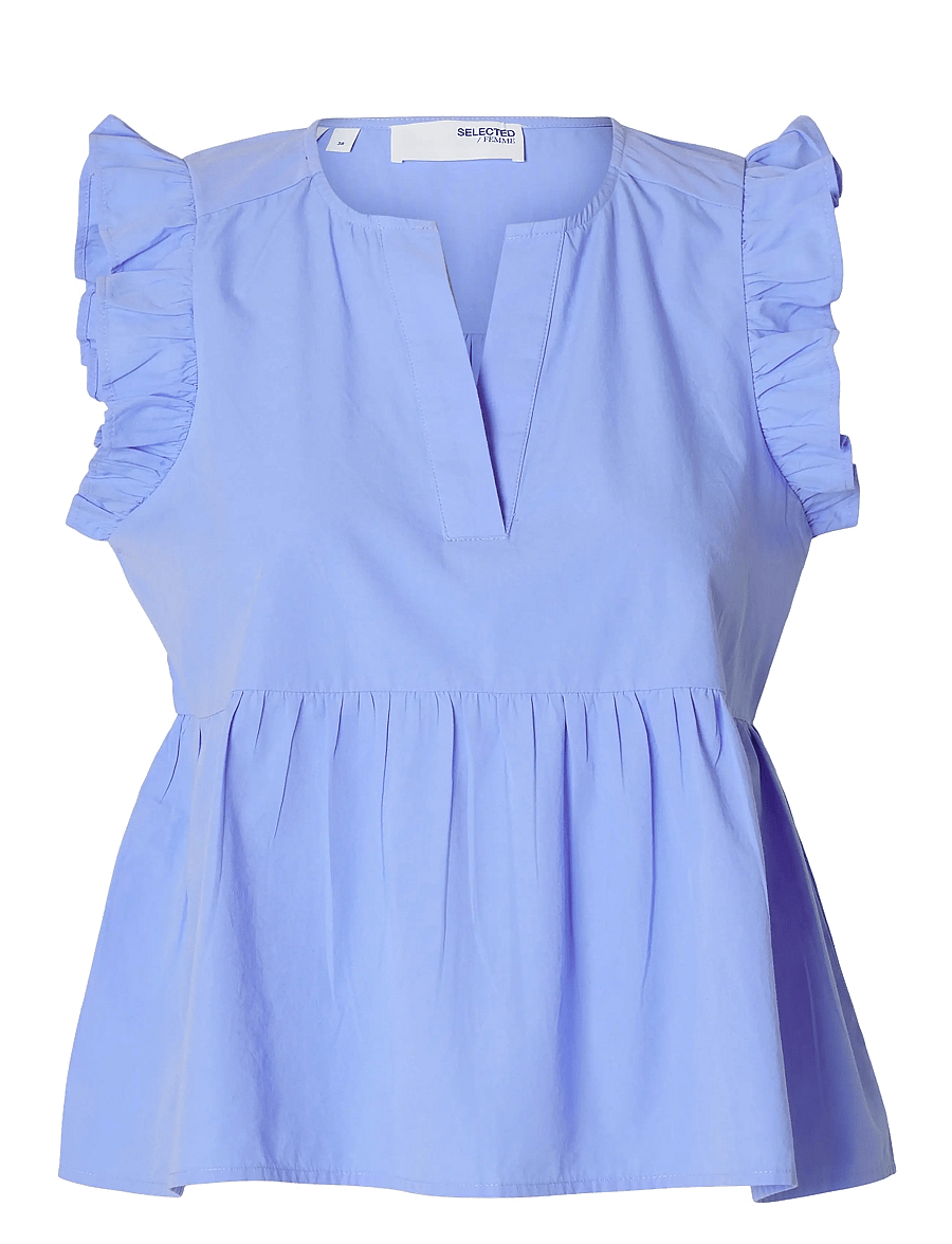 Selected - SLFBLAIR-IDA SL TOP NOOS - Ärmellose blusen - cornflower blue - 0