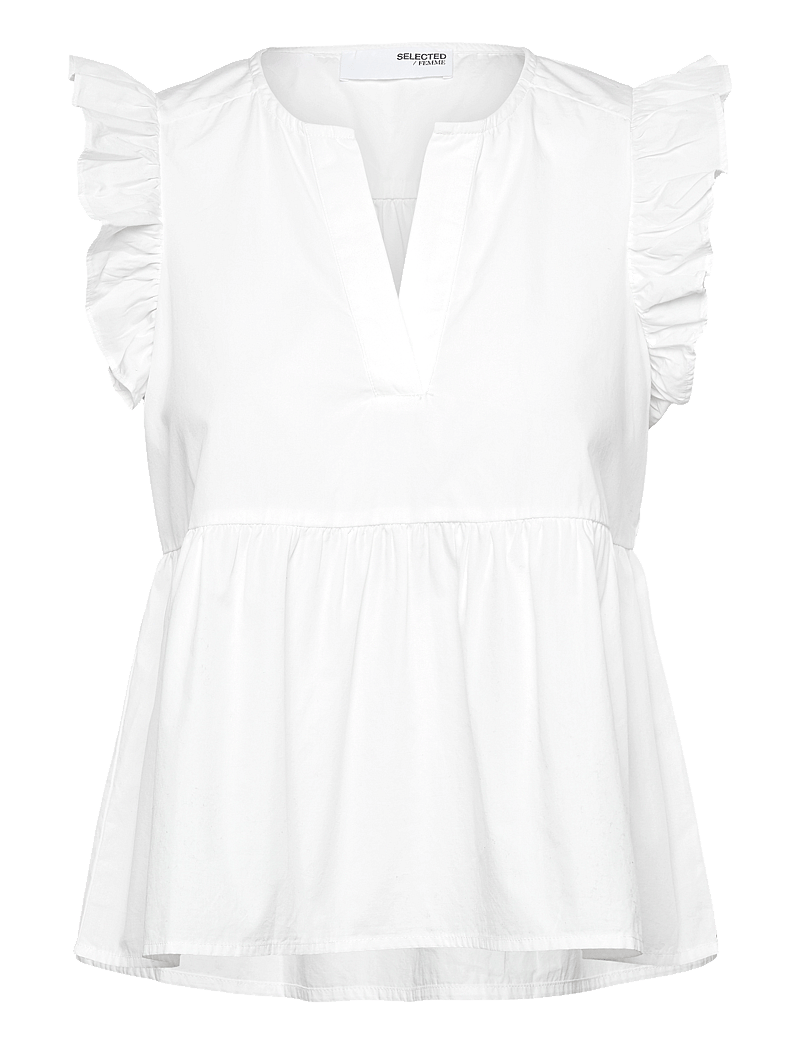 Selected - SLFBLAIR-IDA SL TOP NOOS - Ærmeløse bluser - snow white - 1