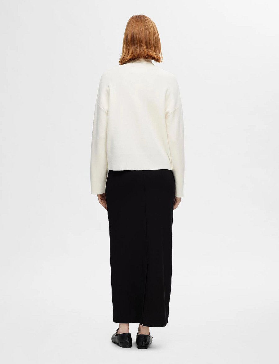 Selected - SLFKAMMA LS KNIT ROLL NECK NOOS - rullekraver - birch - 2