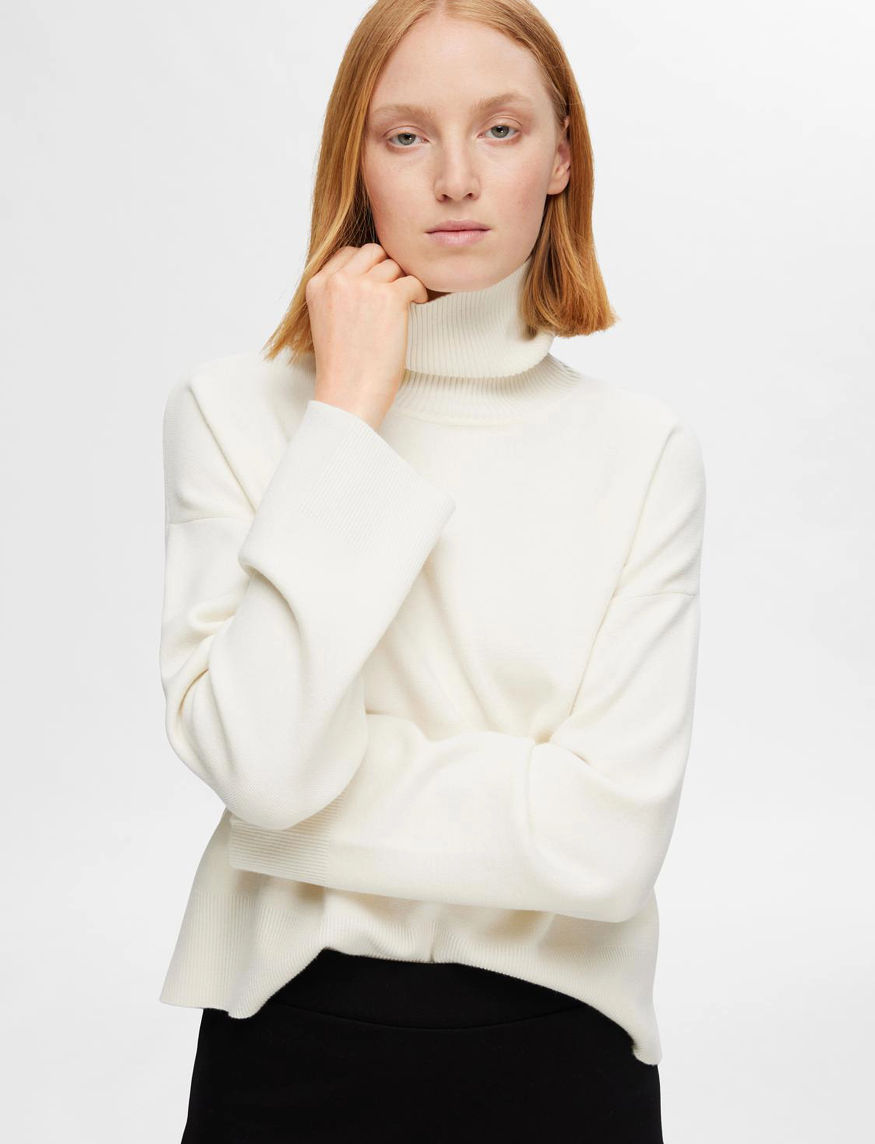 Selected - SLFKAMMA LS KNIT ROLL NECK NOOS - rullekraver - birch - 3
